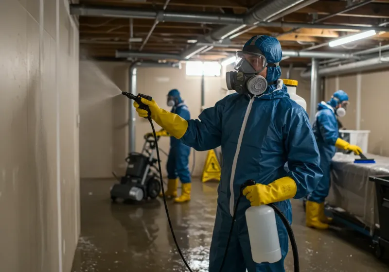 Basement Sanitization and Antimicrobial Treatment process in Niverville, NY